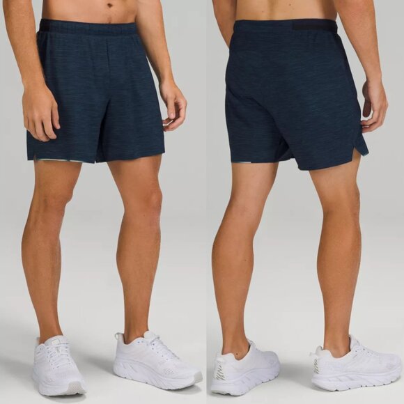 Lululemon Navy Lined Surge Shorts 6" - Picture 5 of 5